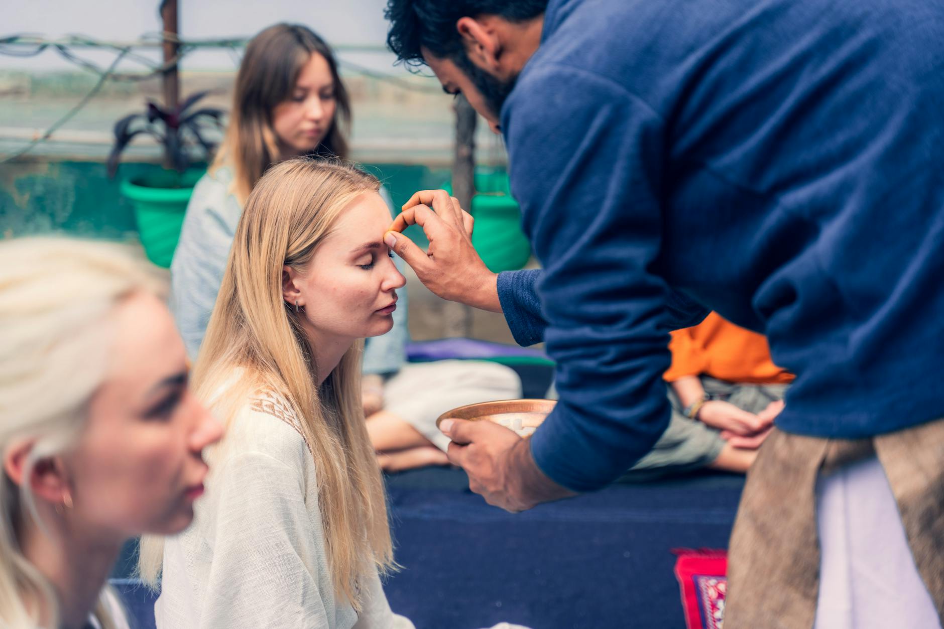 Group meditation and spiritual practice scene with focus on shared rituals and mindfulness. - guided mindfulness meditation youtube