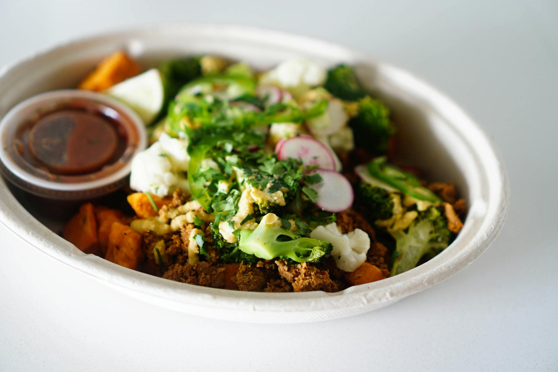 Colorful vegan salad bowl with fresh vegetables, perfect for healthy eating and lifestyle. - keto instant pot recipes