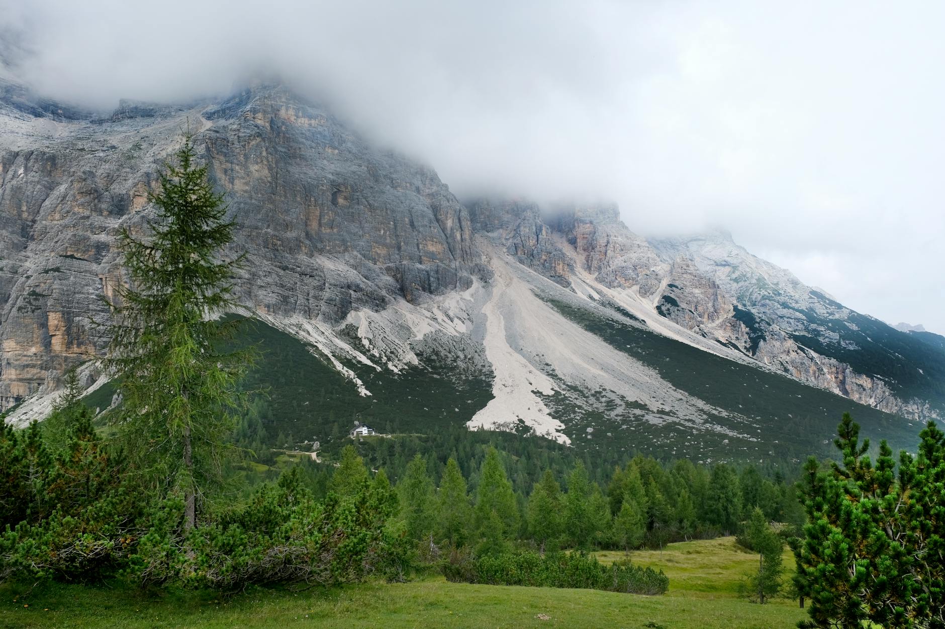 Breathtaking view of a misty mountain with lush greenery and dramatic clouds. - intermittent fasting guide